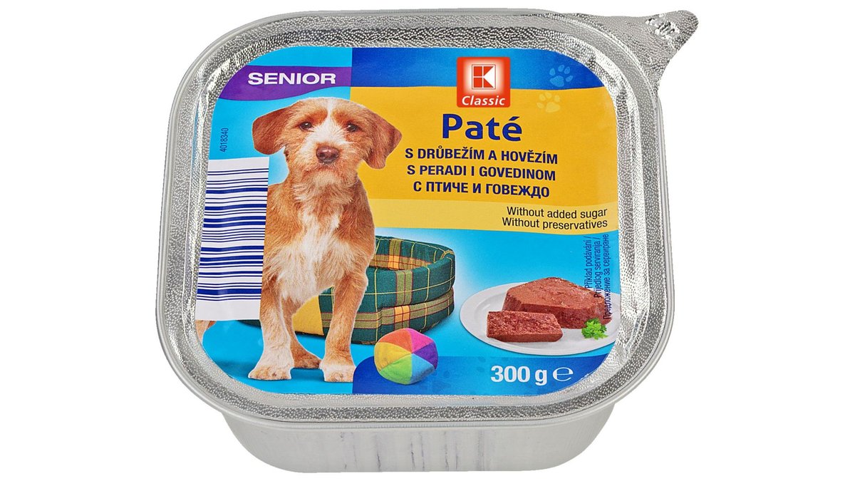 K-Classic Paté pro psy senior-drůbež, hověz 300g