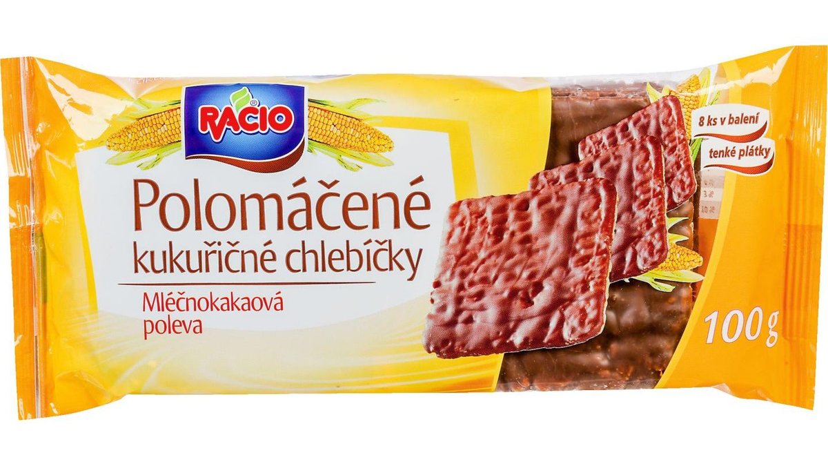 Racio chlebíčky kukuřičné mléčno kakaová pol. 100 g