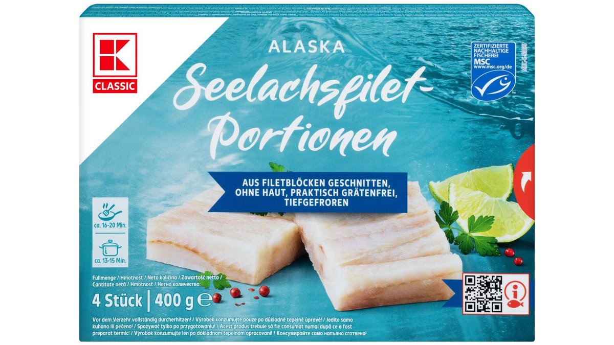 K-Classic Aljašská treska MSC porce filé 400 g