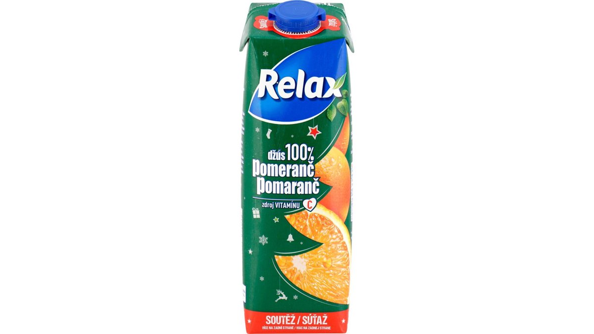 Relax Pomerančová šťáva 100% 1 l