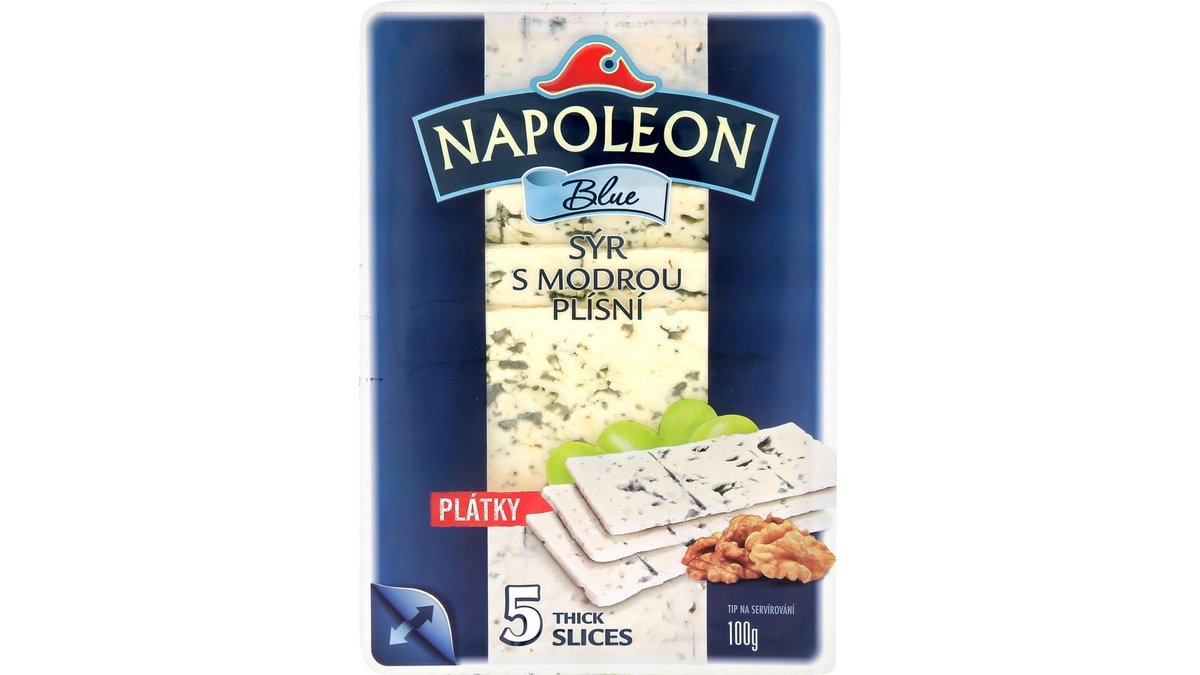 Napoleon Blue zrající sýr plátky 100 g