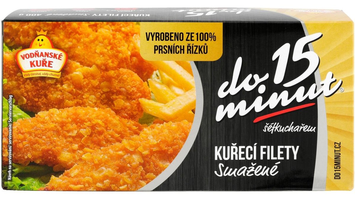 Vodňanské kuře Kuřecí filety smažené 400 g