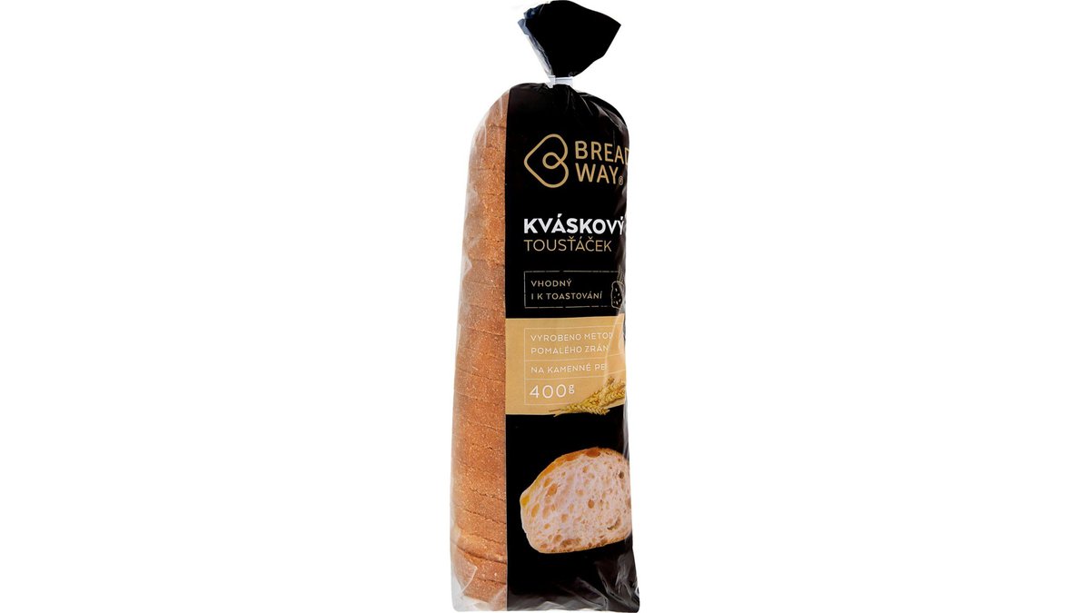 Kváskový tousťáček krájený, balený 400 g