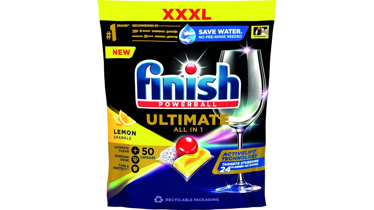 Finish Dishwasher Capsules Lemon 50 pieces