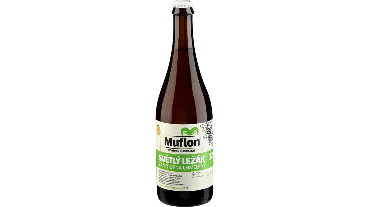 Muflon Světlý ležák 12° 0,75 l