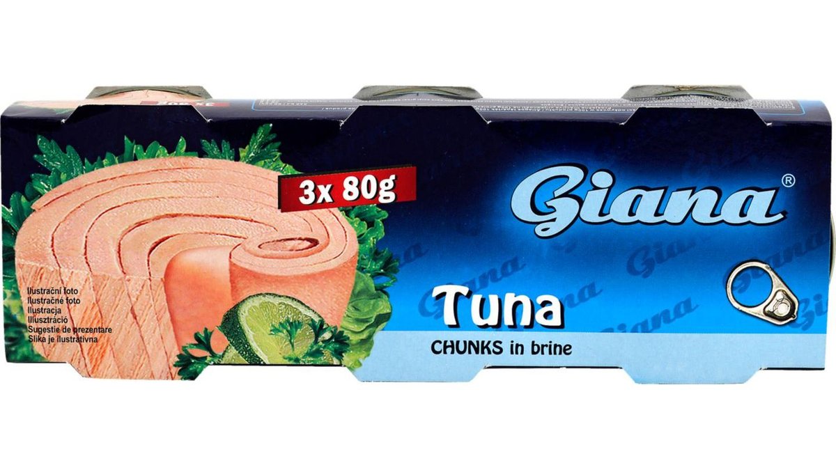 Giana Tuňák kousky ve vlastní šťávě 240/168g