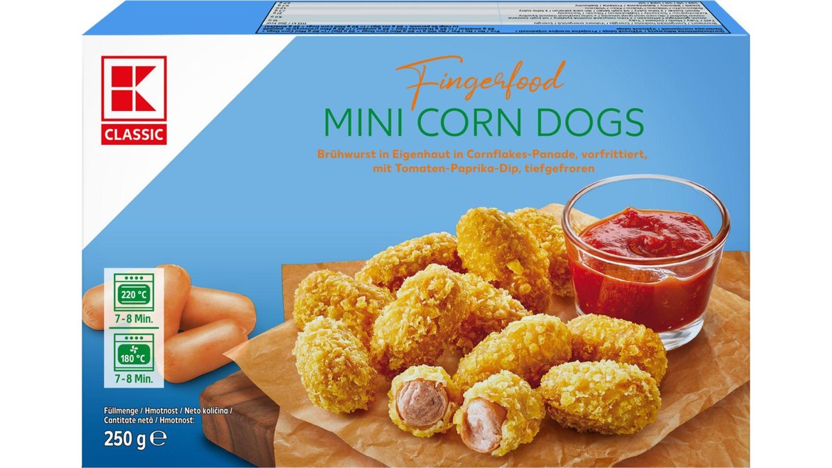 K-Classic Corny Dogs s rajčatovým dipem 250 g