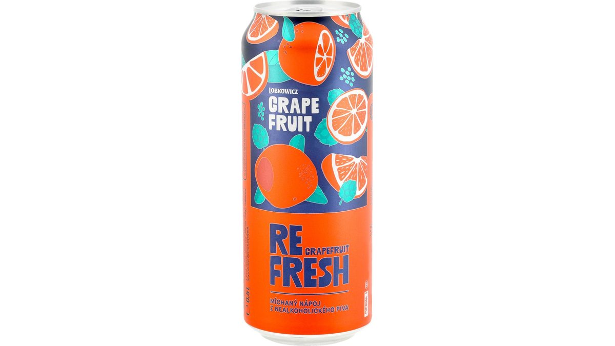 Refresh Nápoj z nealko. piva příchuť grapefruit 0,5 l
