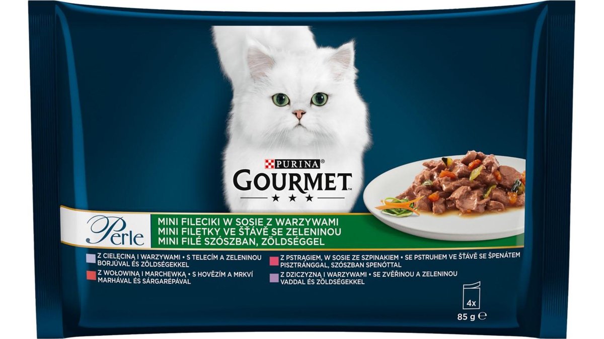 Gourmet Perle Mini filetky se zeleninou 4x85g