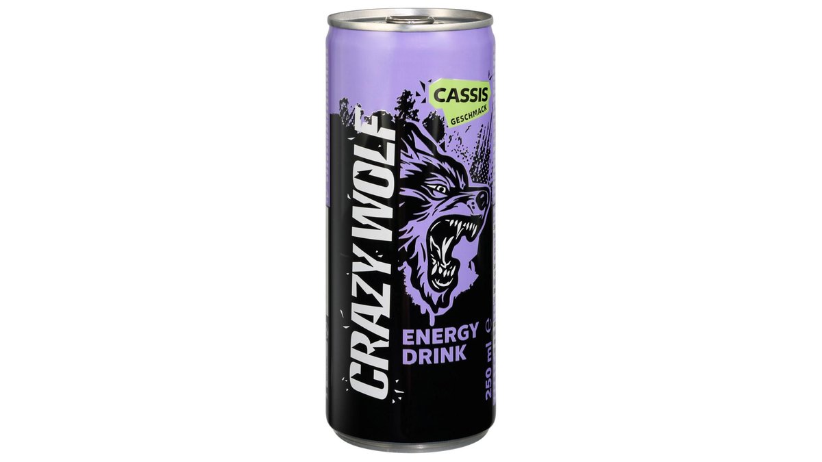 Crazy Wolf energy drink cassis 0,25 l