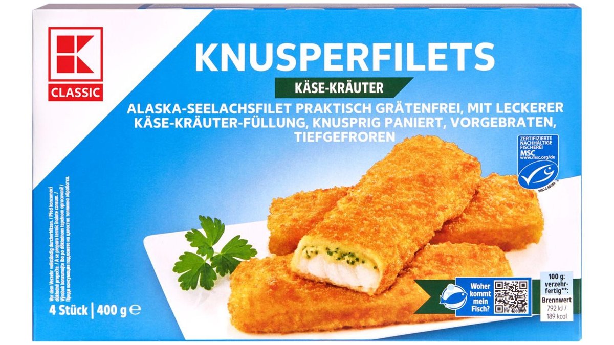 K-Classic Rybí filé v těstíčku sýr/byl 400 g