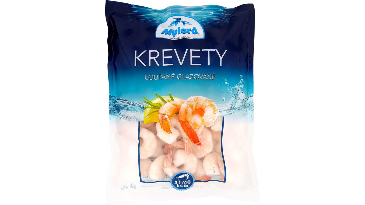 EUROFRIGO Krevety loupané s ocáskem vel. 31-40 400 g