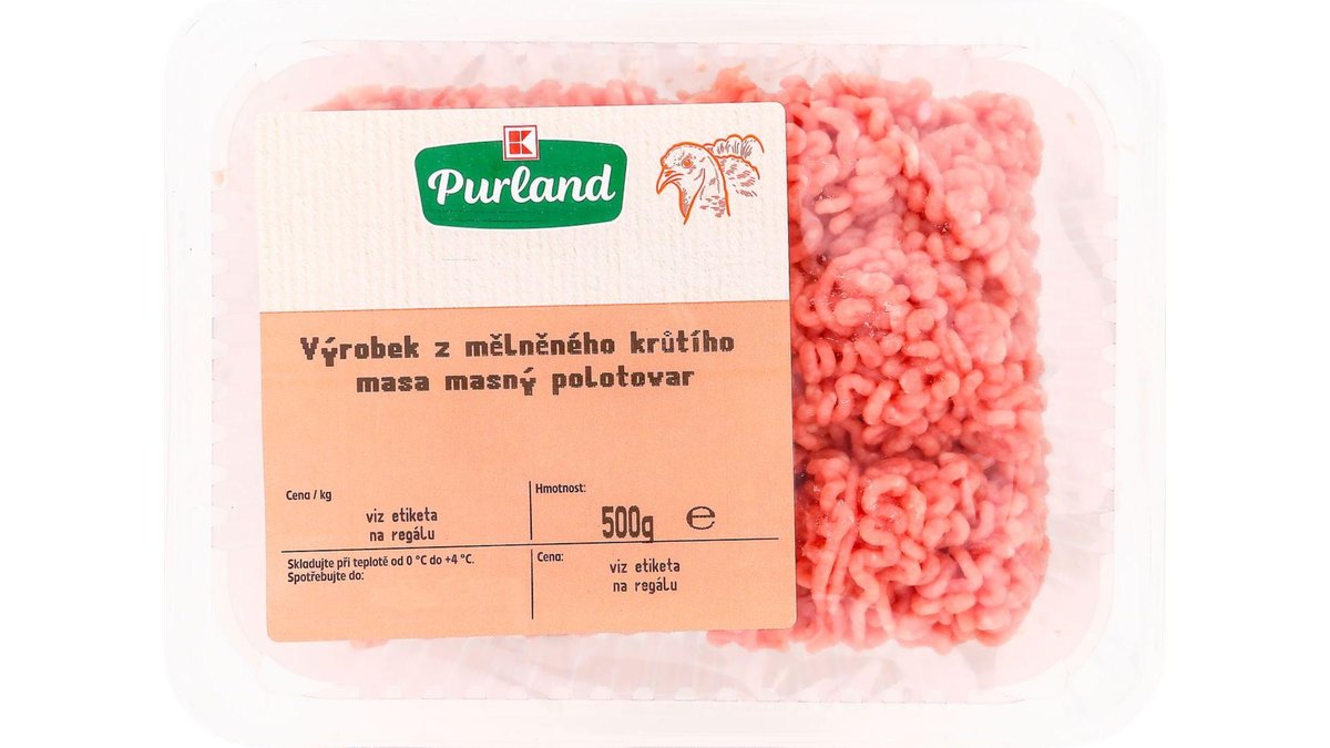 Krůtí mělněné maso masný polotovar 500 g