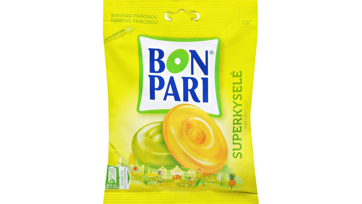 Bon Pari bonbony super kyselé 90 g
