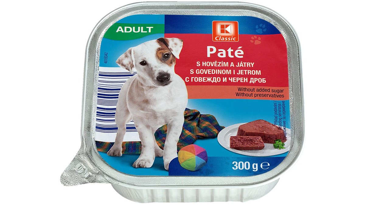 K-Classic Paté pro psy hovězí, játra 300g