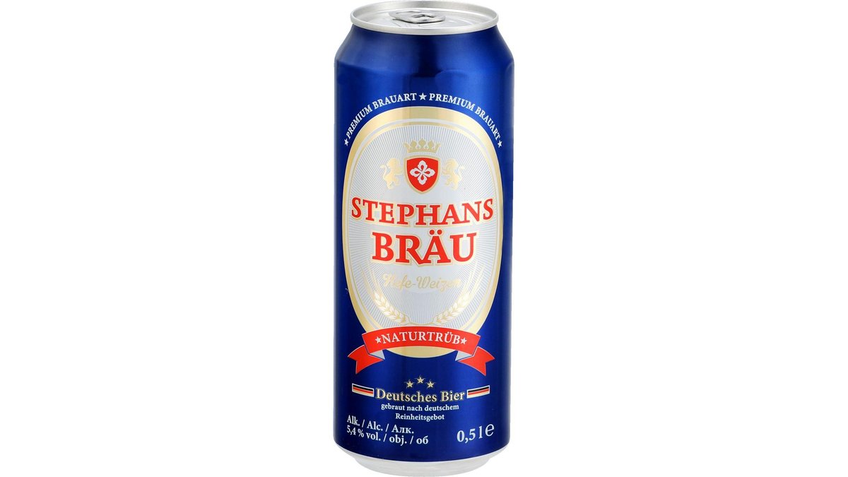 Stephansbräu Hefew. pivo pšen. nefiltr světlý ležák 0,5l