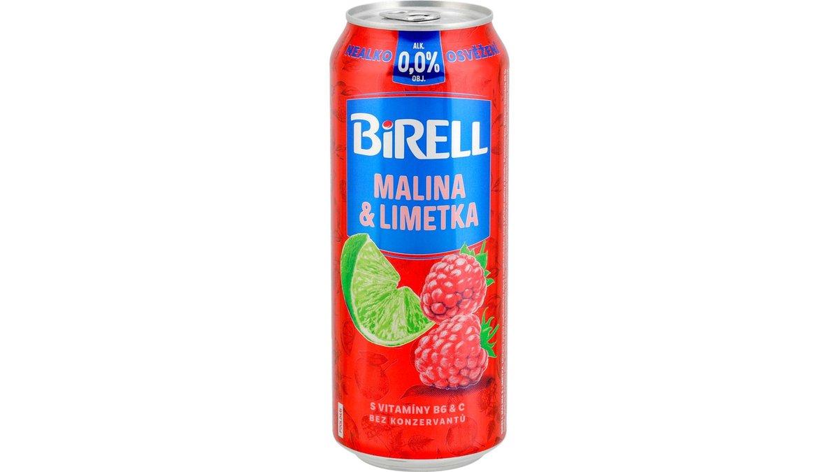 Birell Míchaný nealko.nápoj příchuť limet,malina 0,5 l
