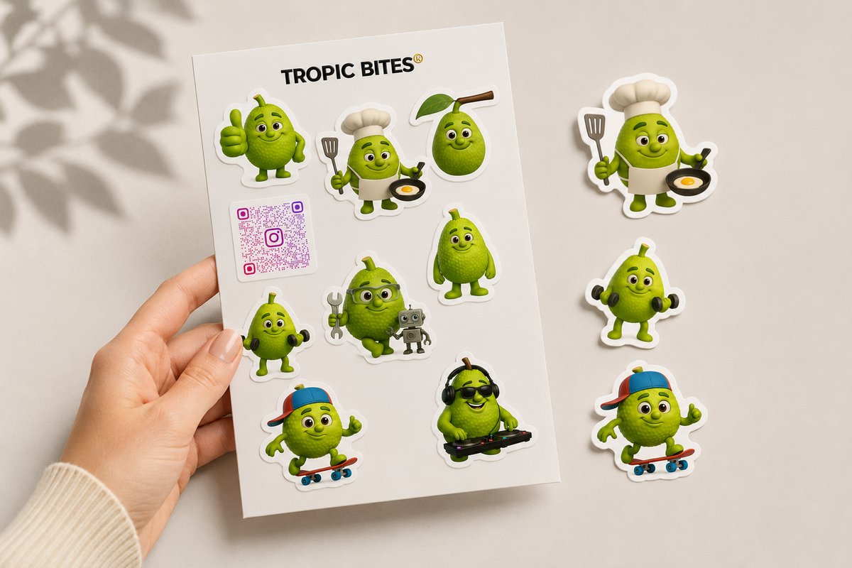 Jackfruit Sticker Pack | Tropic Bites | Wolt