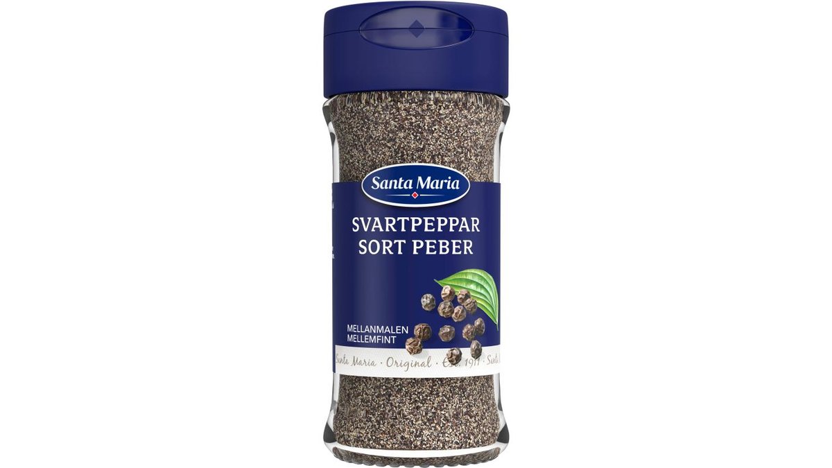 Santa Maria Svartpeppar Mellanmalen, 30 g