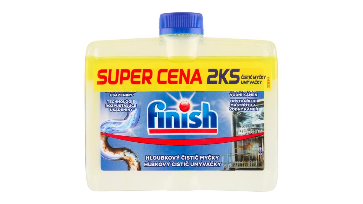 Finish Lemon hloubkový čistič myčky 2 x 250ml