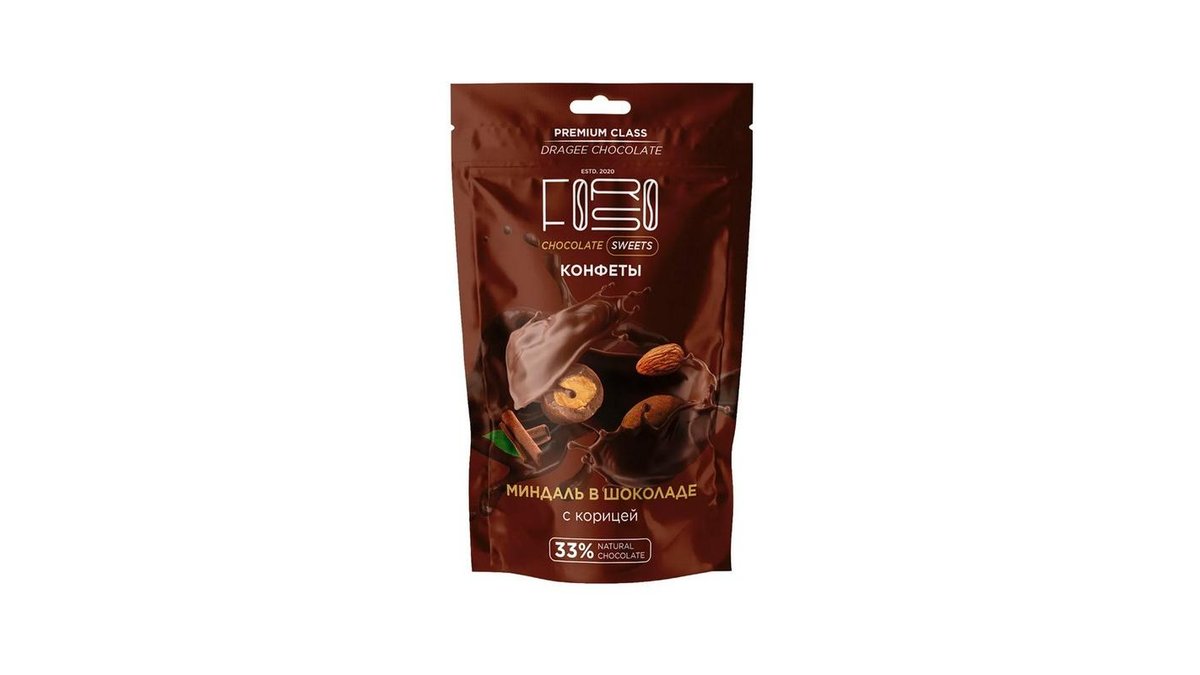 Конфеты FORSO Миндаль в шоколаде с корицей 120г