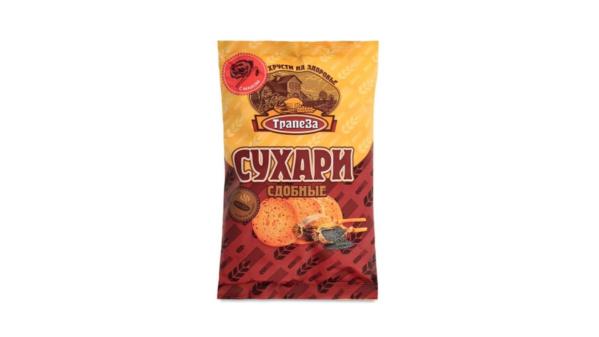 Сухари Трапеза сдобные с маком 200 г