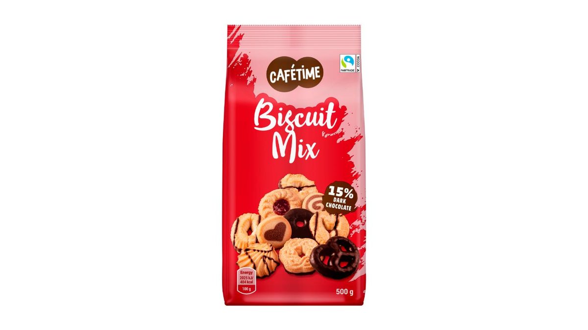 Café Time Směs sušenek z části zdobených hořkou čokoládou 500g