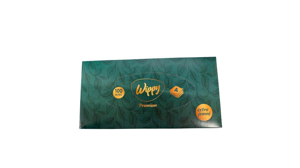 Wippy Premium kosmetické ubrousky extra jemné 4vrstvé 100 ks