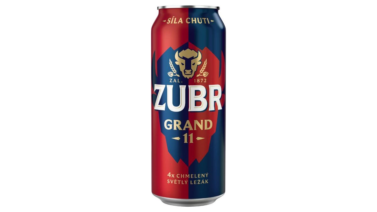 Zubr Grand 11 pivo světlý ležák 0,5l