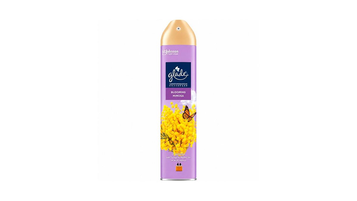 Освежитель GLADE Blooming Mimosa 300мл ж/б