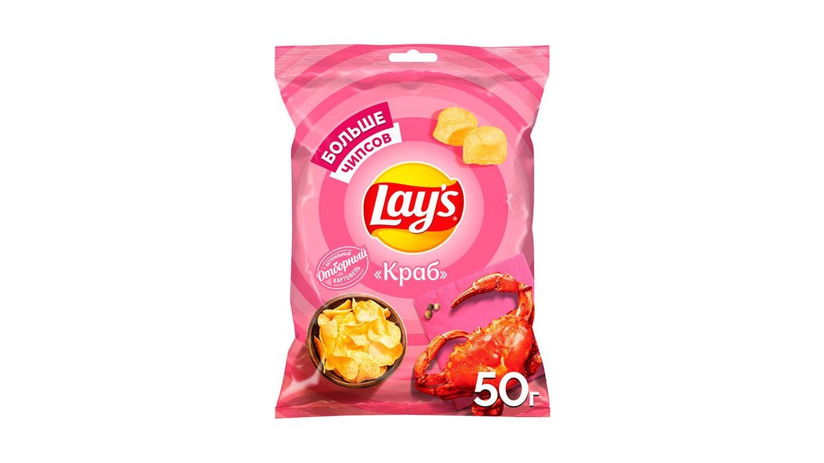 Чипсы картофельные Lays Краб 50 г