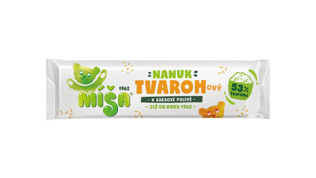 Míša Mrazený tvarohový krém v kakaovej poleve, 55 ml