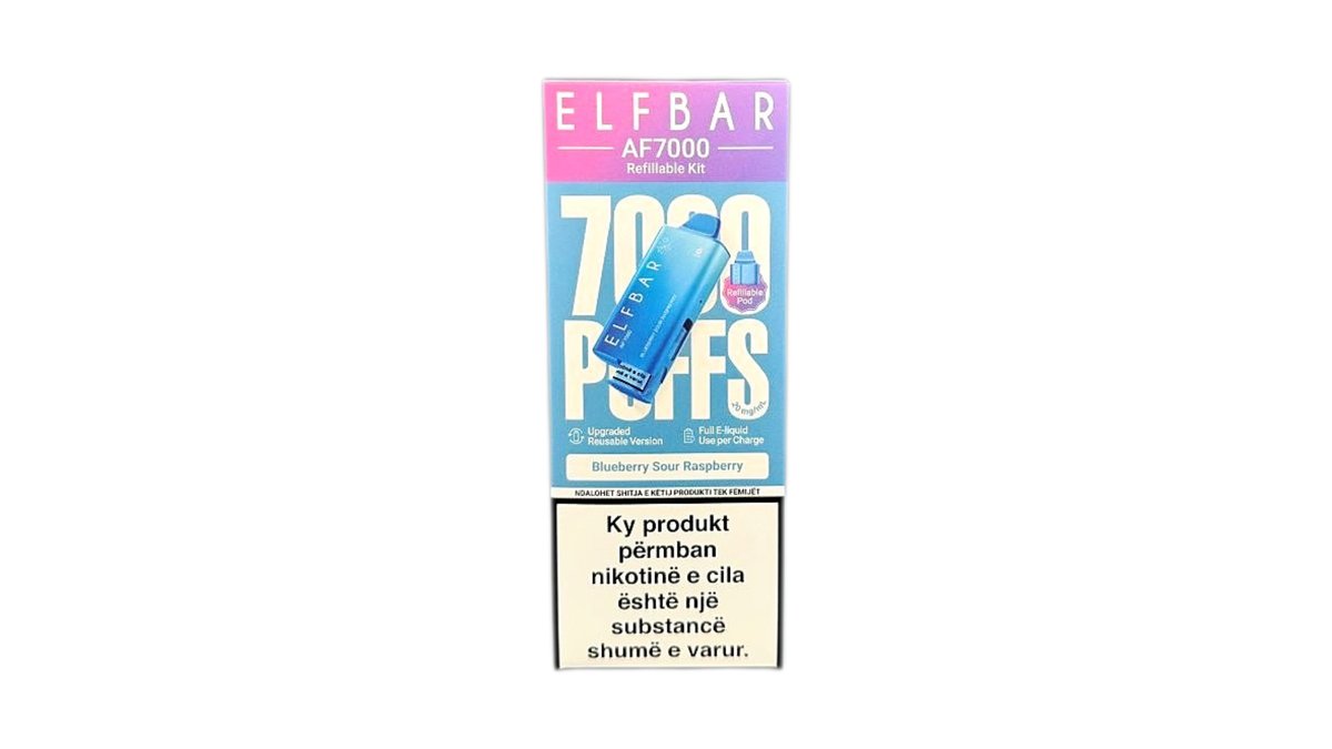 Elfbar bluebery rasbery 7000 thithje