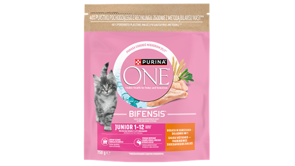 ONE Junior kuivtoit kassile 750g kana-täistera