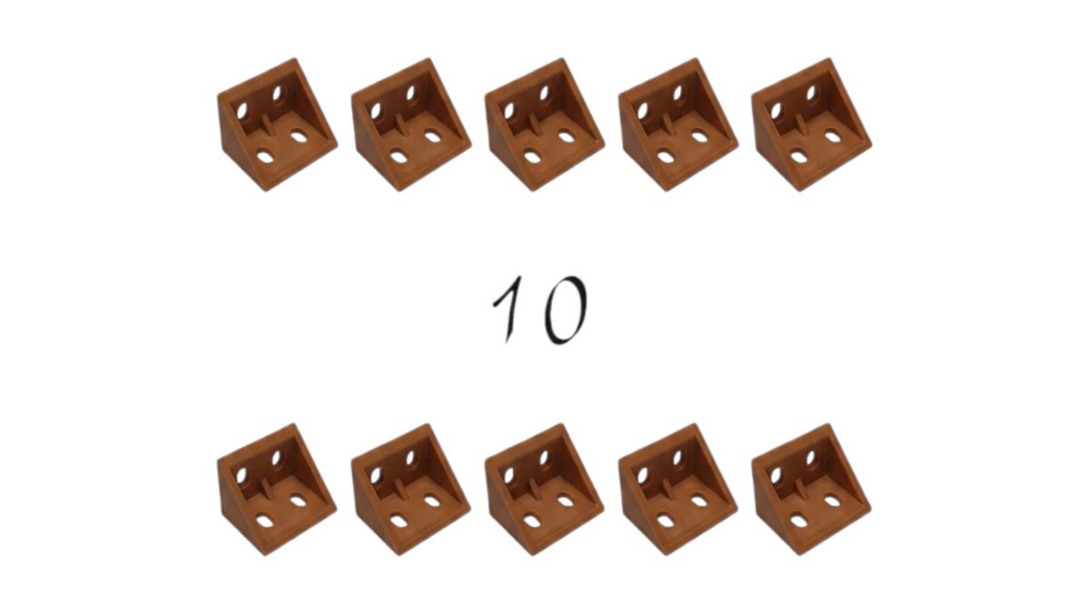 מארז 10 יח' זווית פלסטיק לחיזוק ארון ומדף | מחבר פינתי (זווית פוני) לרהיטים | טמבוריית שפירא 🛠️🏆