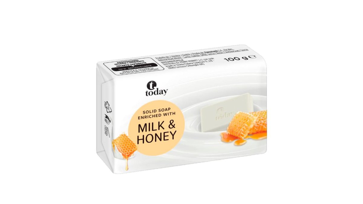 today Tuhé mýdlo s mlékem a medem 100g