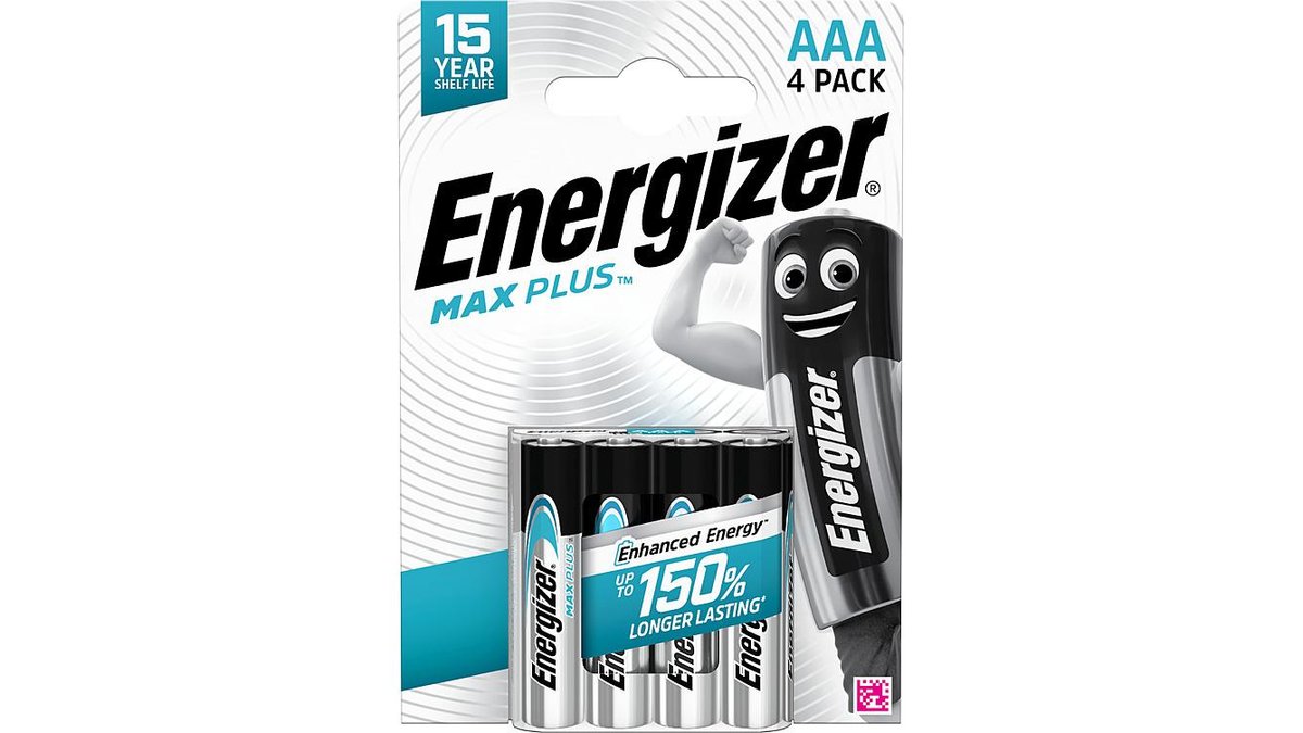 Energizer Batterier Max Plus Alk AAA, 4 stk