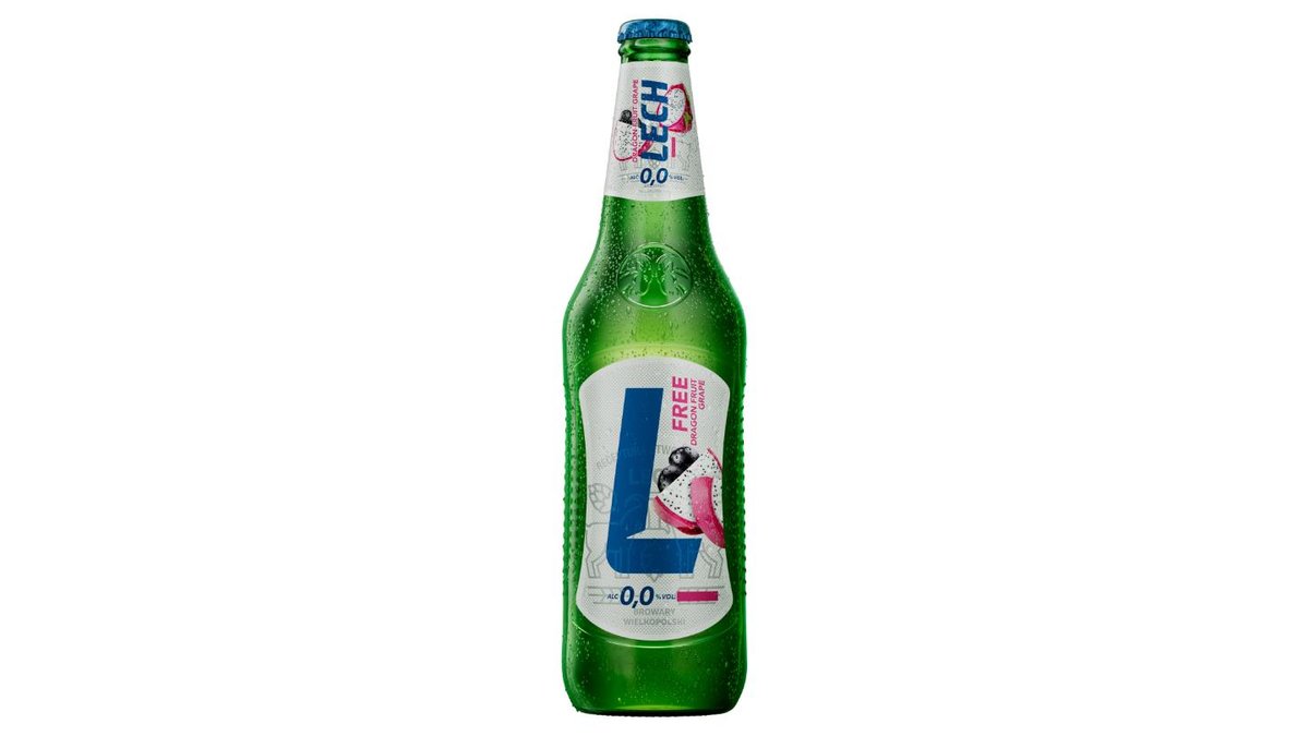 Lech Free Piwo bezalkoholowe o smaku smoczego owocu i winogrona 500 ml