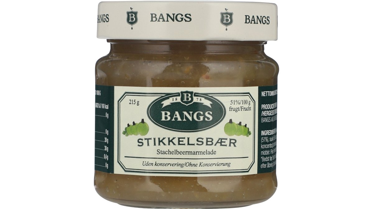 Bangs stikkelsbær marmelade 215 g