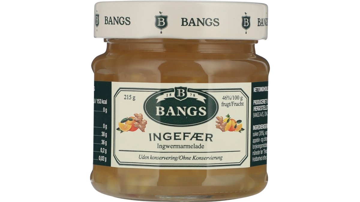 Bangs ingefær marmelade 215 g