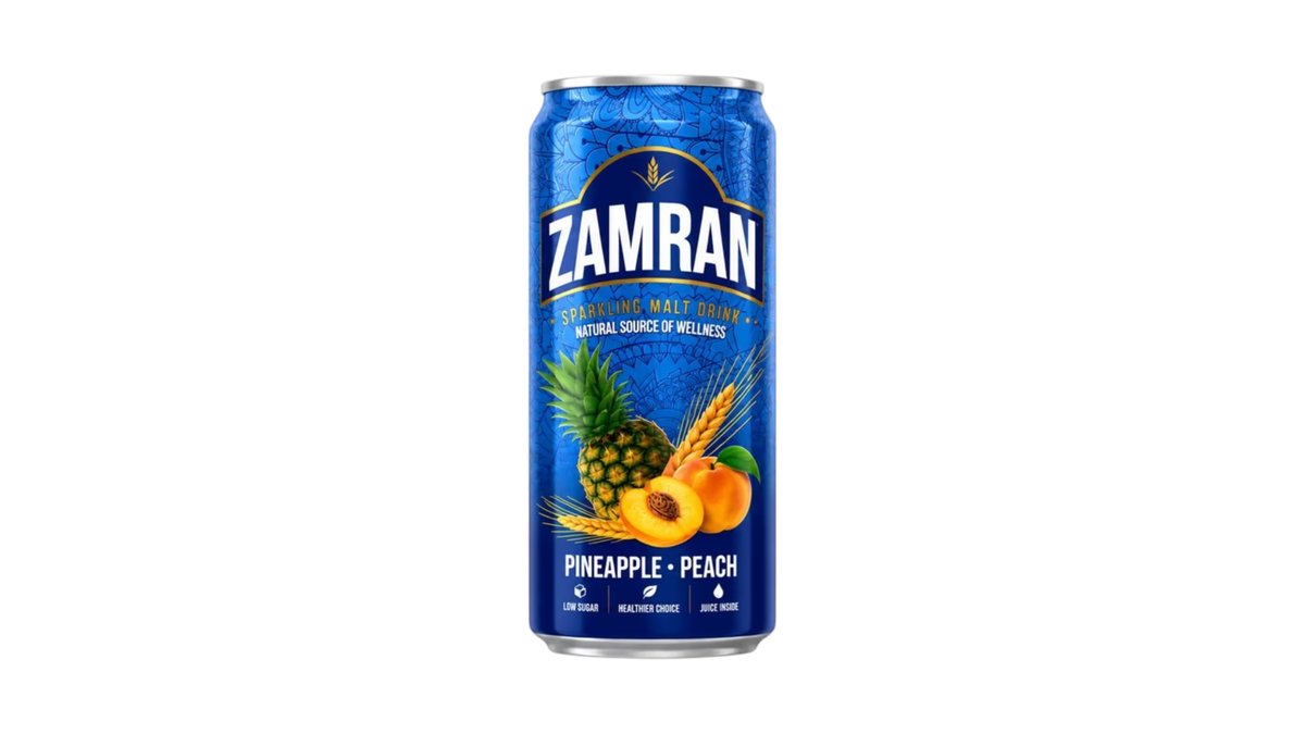 НАПИТОК ZAMRAN СОЛОДОВЫЙ АНАНАС ПЕРСИК 0,45Л Ж/Б