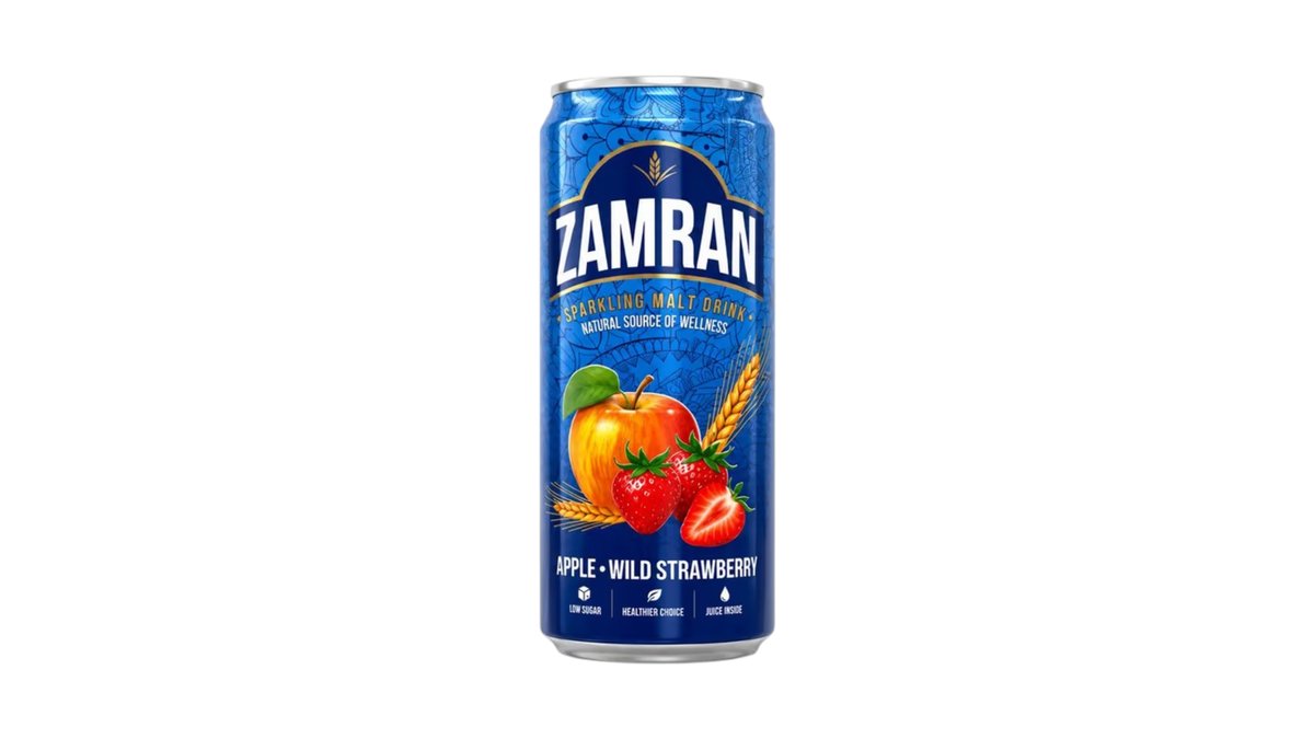 НАПИТОК ZAMRAN ЯБЛОКО ЗЕМЛЯНИКА 0,45 Л Ж/БАН