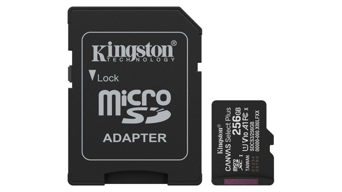 Kingston 256GB microSDXC Muistikortti 150MB/s A1 + Adapter