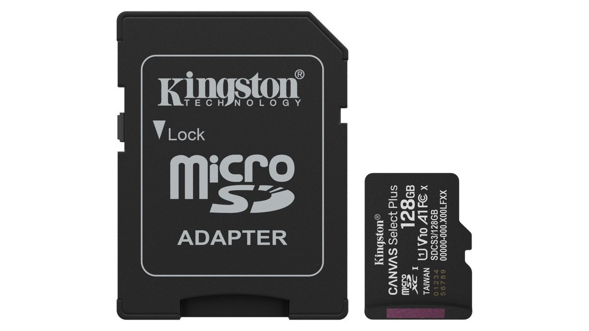 Kingston 128GB microSDXC Muistikortti 150MB/s A1 + Adapter