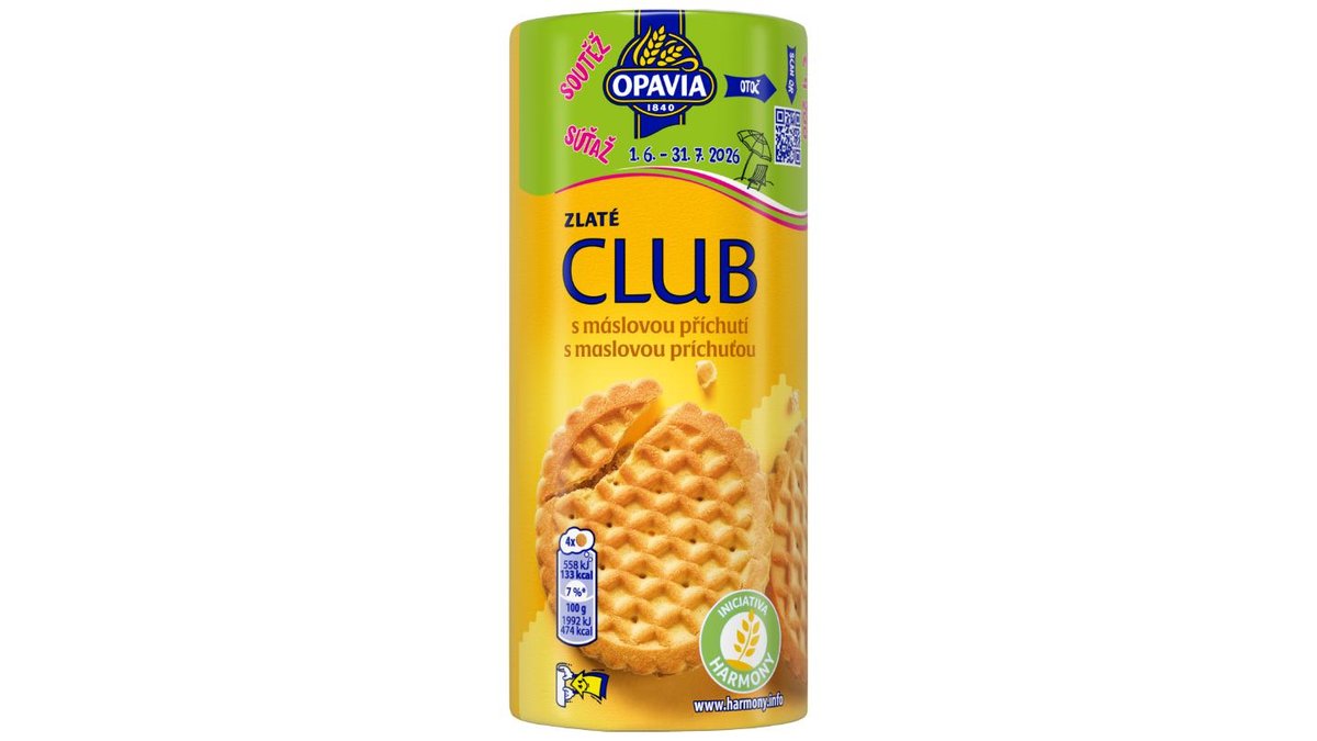 Opavia Sušenky Zlaté Club S Máslovou Příchutí 140g