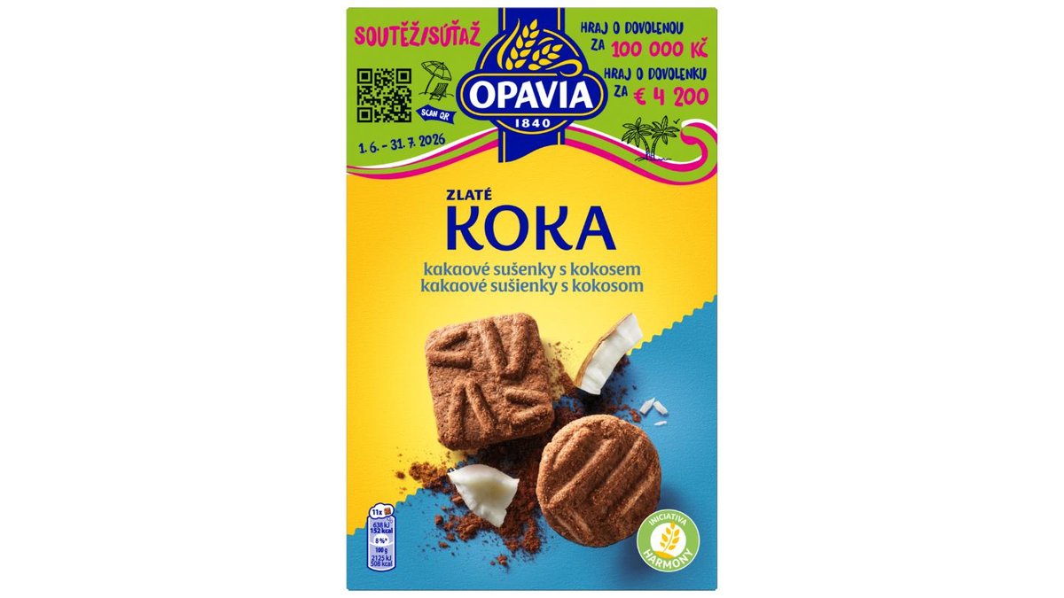 Opavia Sušenky Zlaté Koka S Kokosem A Kakaem 180g