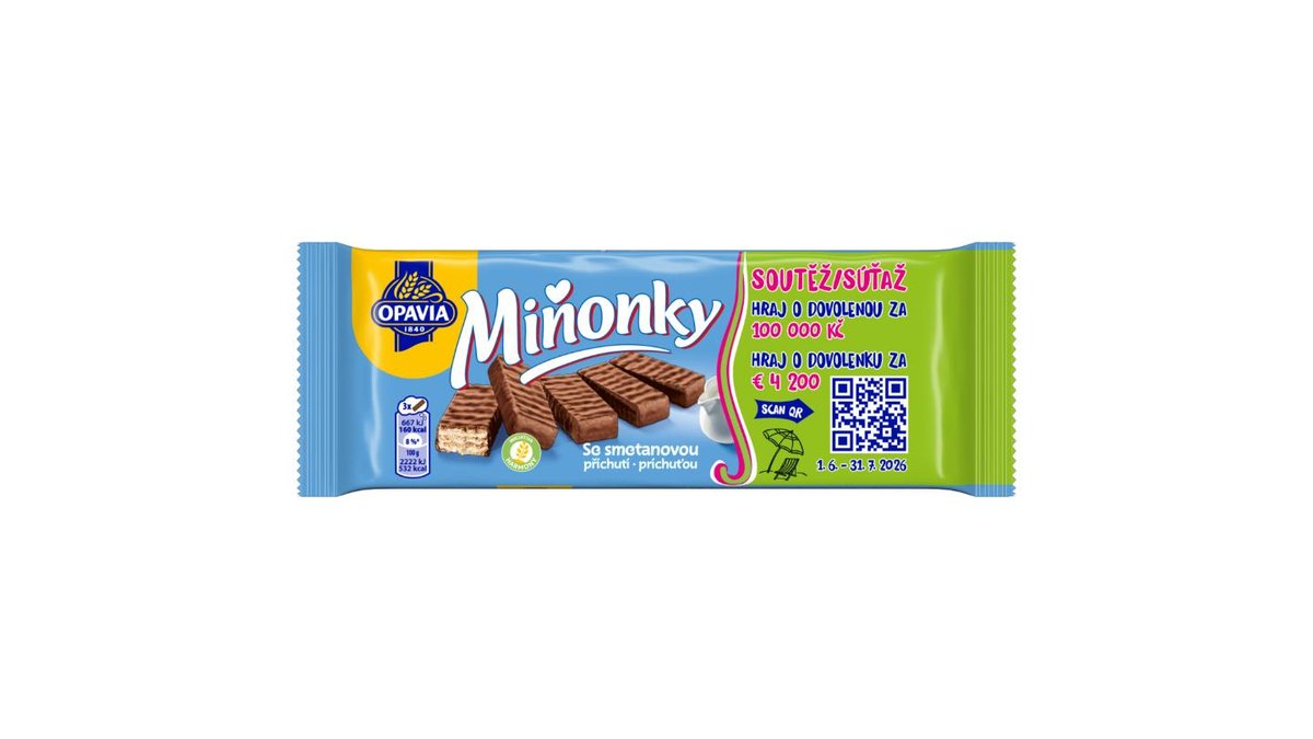 Opavia Miňonky Smetanové oplatky 50g