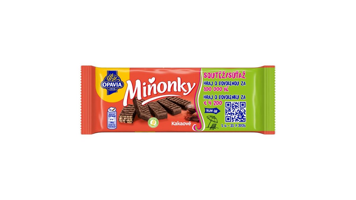 Opavia Miňonky Kakaové oplatky 50g