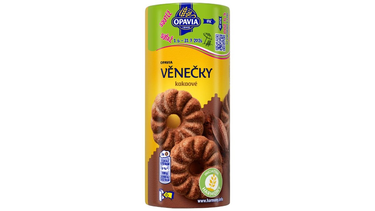 Opavia sušenky Zlaté Věnečky kakaové sušenky 150g