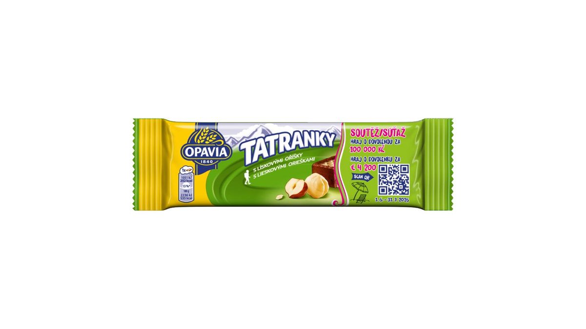 Opavia Tatranky s lískovými oříšky oplatka 47g